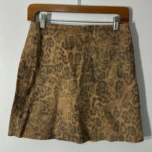 100% leather shirt. Leopard/cheetah print. Size 26